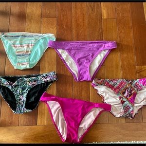 Five Victoria Secret Bikini Bottoms Sz M
